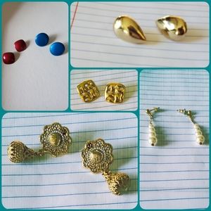 Vintage peirced earrings (bundle of 6)